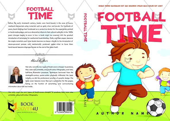 Children-book-cover-design-Football Time-front