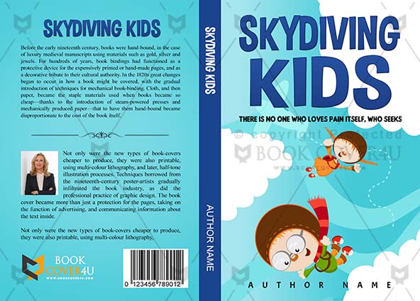 Children-book-cover-design-Skydiving Kids-front