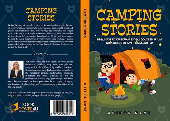 Children-book-cover-design-Camping Stories-front