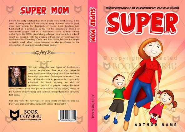 Children-book-cover-design-Super mom-front