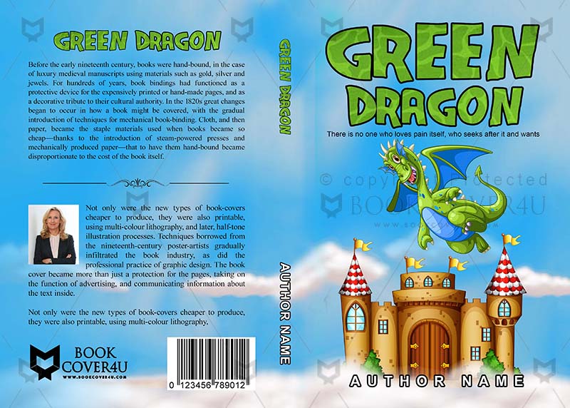 Children-book-cover-design-Green Dragon-front