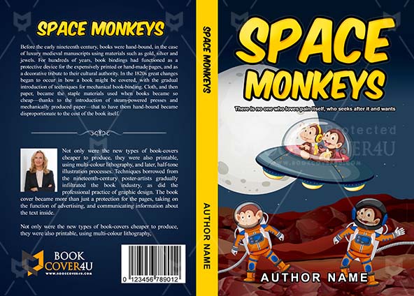 Children-book-cover-design-Space Monkeys-front