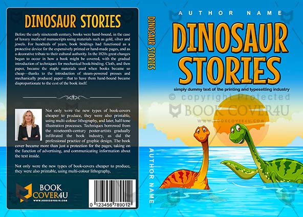 Children-book-cover-design-Dinosaur Stories-front