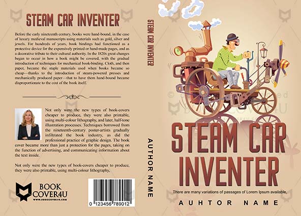 Educational-book-cover-design-Steam Car Inventer-front