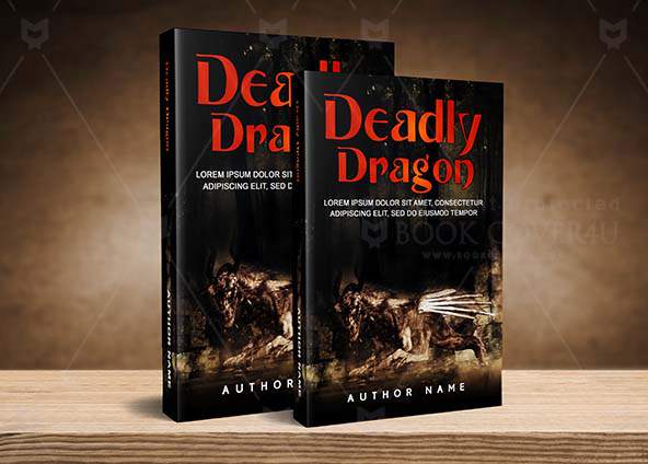 Fantasy-book-cover-design-Deadly Dragon-back