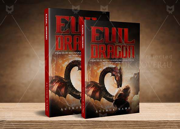 Fantasy-book-cover-design-Evil Dragon-back