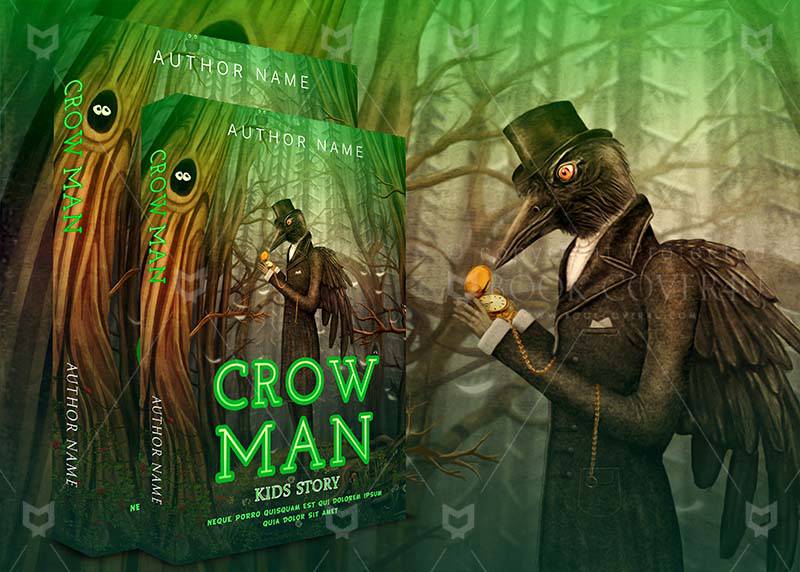 Fantasy-book-cover-design-Crow Man-back