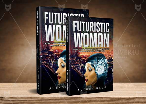 Fantasy-book-cover-design-Futuristic Woman-back