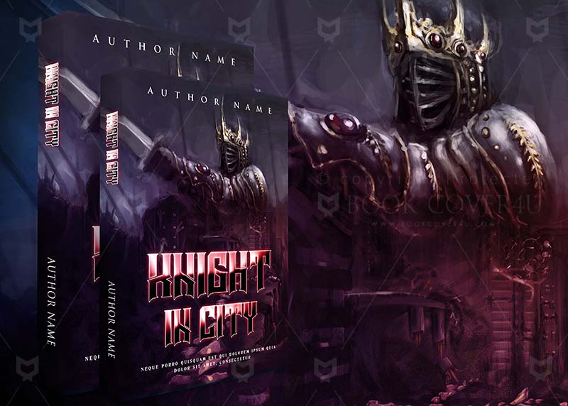 Fantasy-book-cover-design-Knight In City-back