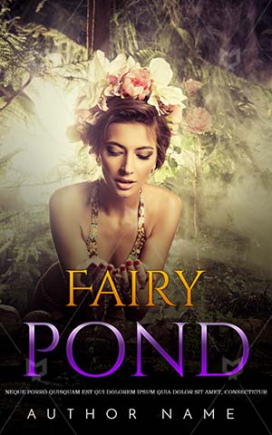 Fantasy-book-cover-Beautiful-Beautiful-Woman--Princess--Freshness--Rain-forest--Water--pond--Sensual--Caucasian