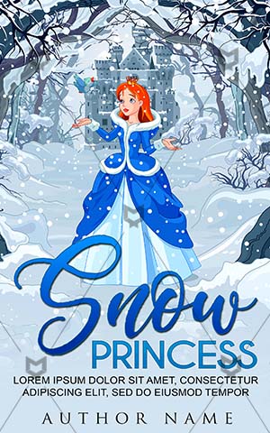 Children-book-cover-Clipart-Woman-Snow-Princess-Fantasy-Winter-Cartoon-Fairy-Book-for-kids-Queen-Crown