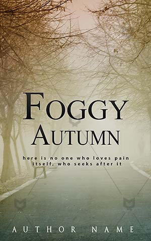 Fantasy-book-cover-Dark---Park-Fog--Season--Nature---Autumn--Forest-book-cover--Fall--October--Foliage--Road--Trees--Mist--Forest--Bench