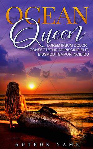 Fantasy-book-cover-Goddess-Summer-Ocean-Mermaid-Queen-Fairytale-tail-painted-rock-Female-Princess-Marine