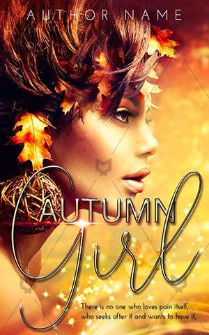 Fantasy-book-cover-gold-woman-girl-flower-autumn