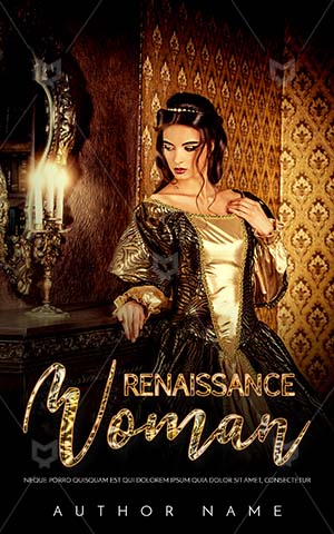 Fantasy-book-cover-Golden-Dress-Candle-Luxury-Woman-Book-fantasy-Cover-Design-Princess-Premade-Covers