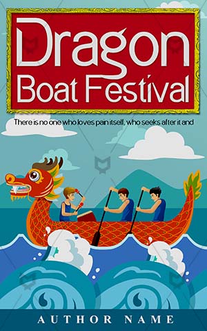 Fantasy-book-cover-Illustration-Chinese-Boat-Dragon-boat-festival-Premade-covers-fantasy-Competition-Vector-Celebration-Outdoors-Tradition