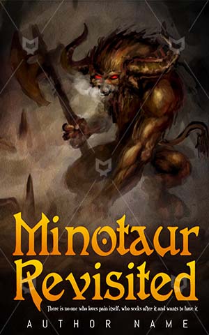 Fantasy-book-cover-Minotaur-Premade-covers-fantasy-Giant-Axe-Bull-Evil-Illustration-Large-Monster-Greek-Culture