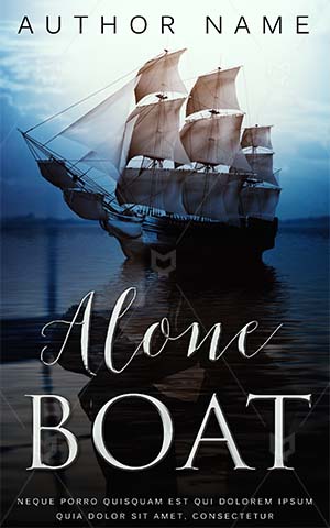 Fantasy-book-cover-sea-loving-boat-alone-on-premade-covers-fantasy-dark-horror