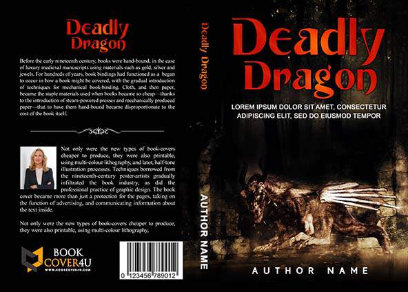 Fantasy-book-cover-design-Deadly Dragon-front