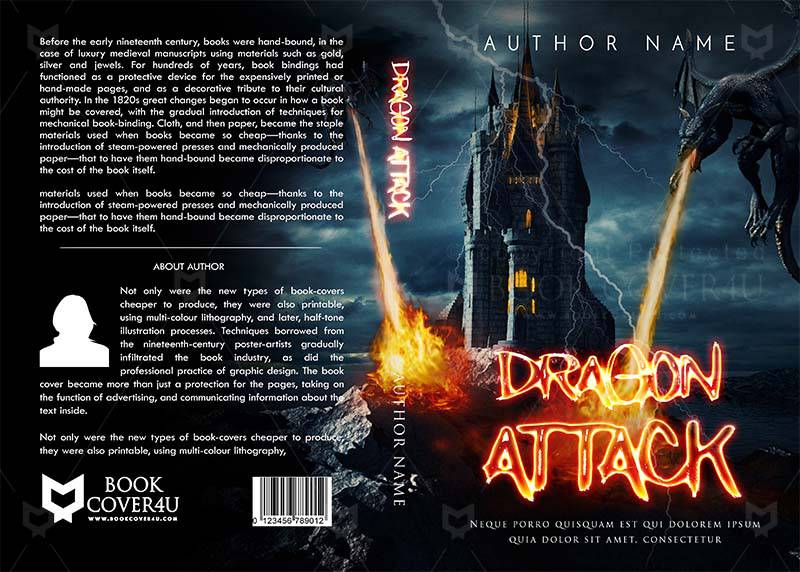 Fantasy-book-cover-design-Dragon Attack-front