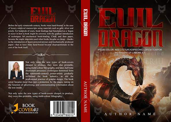 Fantasy-book-cover-design-Evil Dragon-front