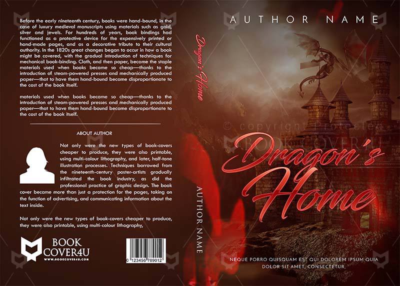 Fantasy-book-cover-design-Dragon's Home-front