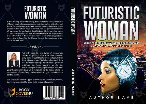 Fantasy-book-cover-design-Futuristic Woman-front