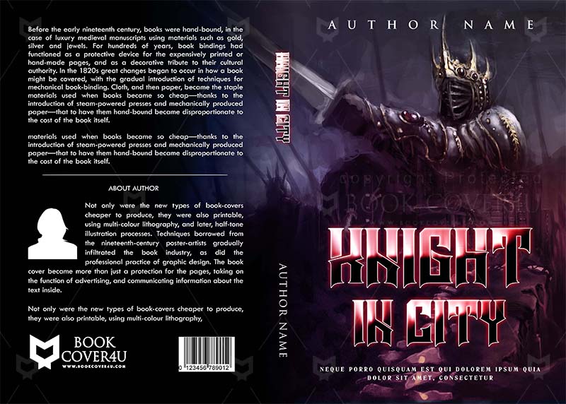 Fantasy-book-cover-design-Knight In City-front