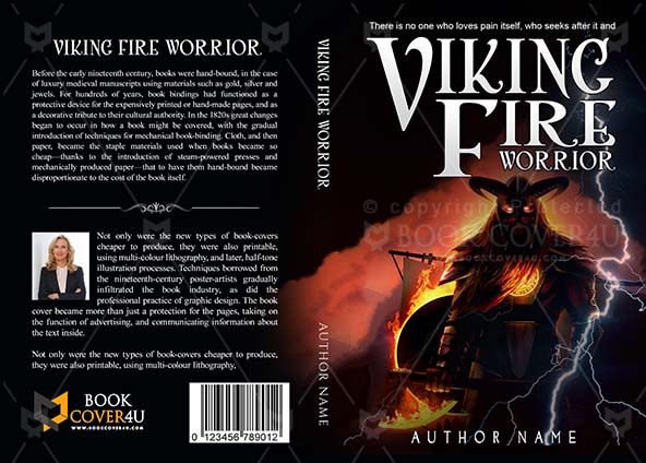 Fantasy-book-cover-design-Viking Fire Worrior-front
