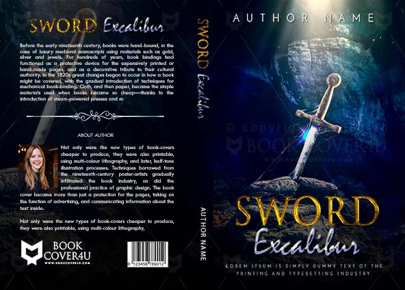 Fantasy-book-cover-design-Sword excalibur-front