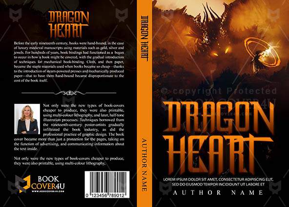 Fantasy-book-cover-design-Heart Of Dragon-front