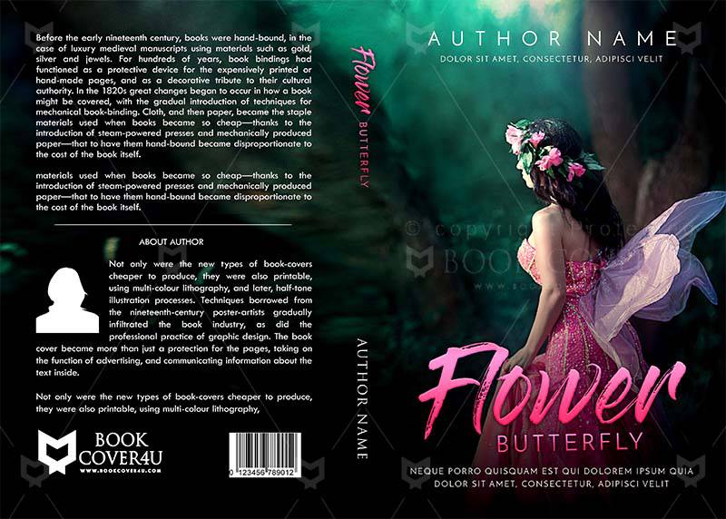 Fantasy-book-cover-design-Flower Butterfly-back