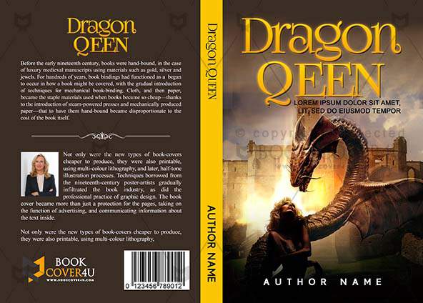 Fantasy-book-cover-design-Dragon Queen-front