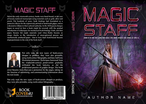 Fantasy-book-cover-design-Magic Staff-front