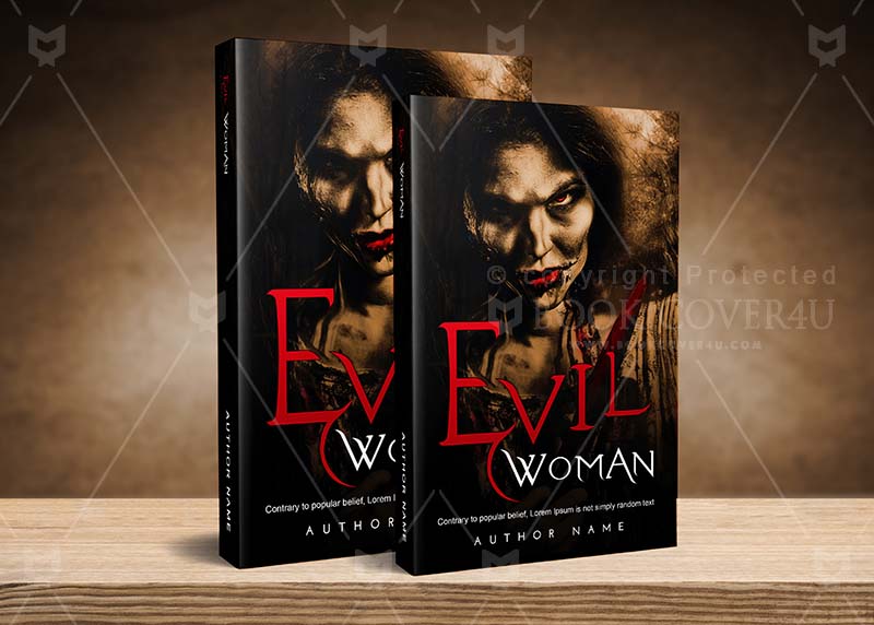 Horror-book-cover-design-Evil Woman-back