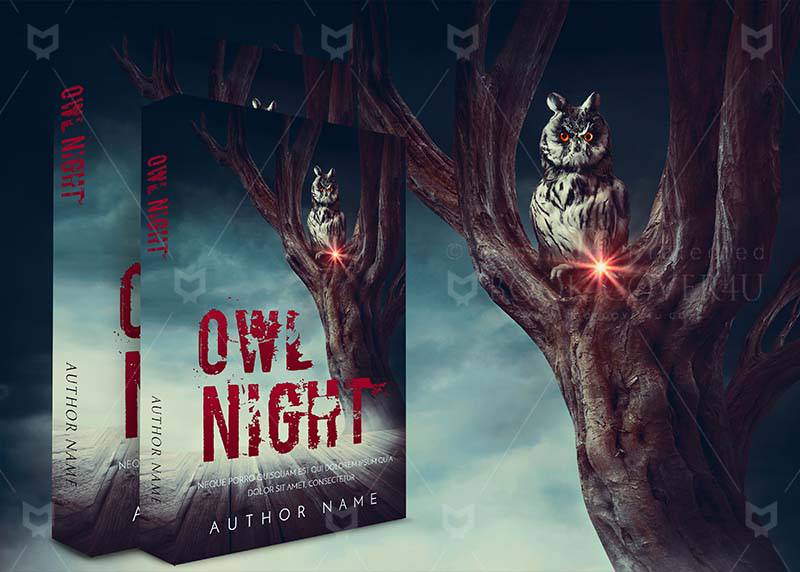 Horror-book-cover-design-Owl Night-back