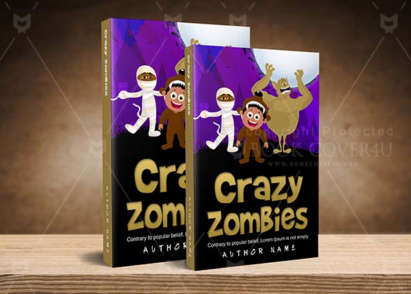 Horror-book-cover-design-Crazy Zombies-back