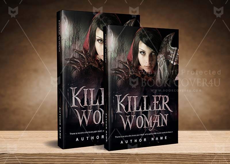 Horror-book-cover-design-Killer Woman-back