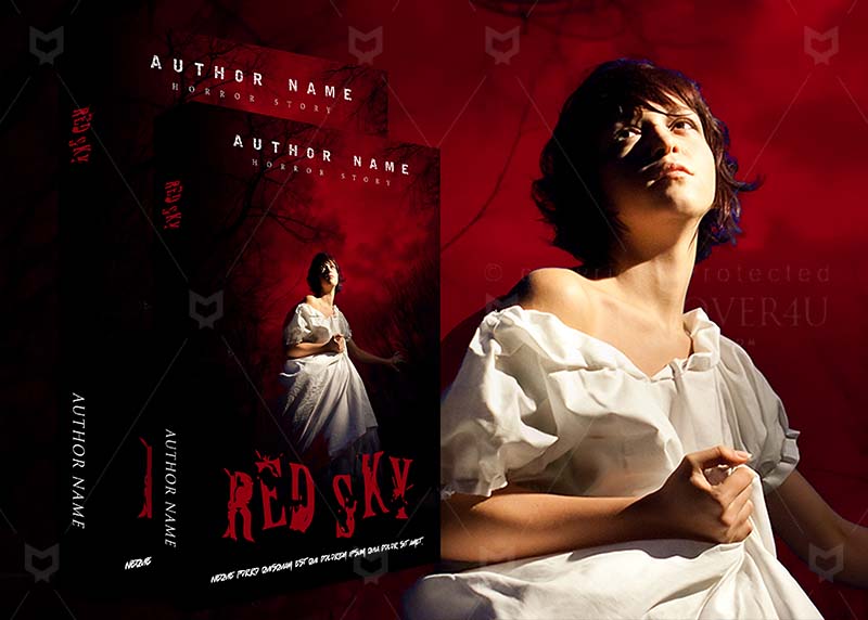 Horror-book-cover-design-Red Sky-back