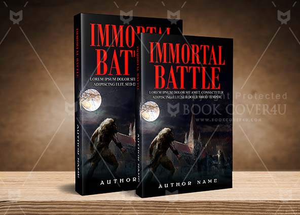 Horror-book-cover-design-Immortal Battle-back