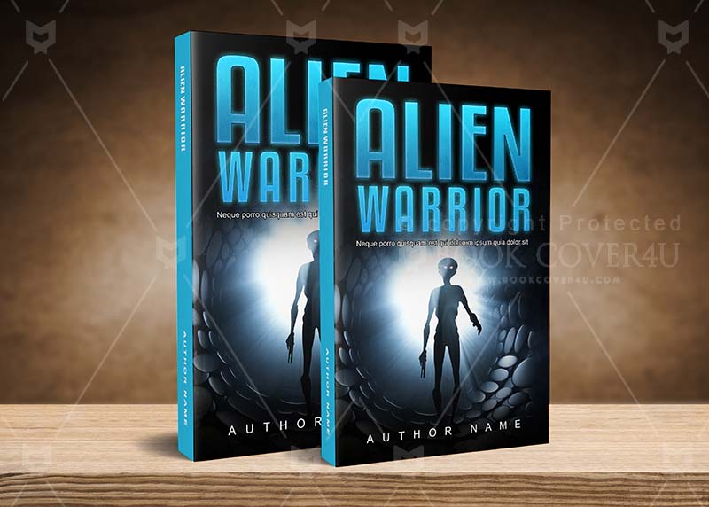 Horror-book-cover-design-Alien Warrior-back