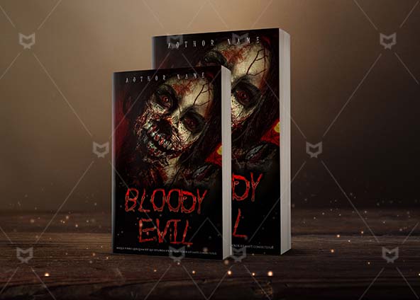 Horror-book-cover-design-Bloody Evil-back