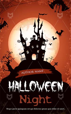 Horror-book-cover-halloween-moon-bat-cemetery-spooky-scary-haunted-house