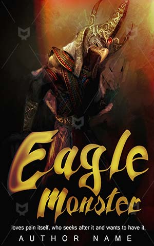 Horror-book-cover-Eagle-Scary-monster-design-man-Illustration-Fantasy-God-Egypt-Wings-Mythology-Island