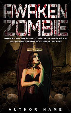 Horror-book-cover-Spooky-Halloween-Zombie-Darkness-Awaken-Coffin-Nightmare-Gothic-Scary-Death