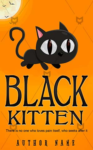 Horror-book-cover-Vector-Illustration-Kitten-Cat-Animal-Black-ideas-Moon-Evil-Spooky-cat