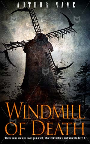 Horror-book-cover-Windmill--Scary--Death--Scary-wind--Background--Illustration--Trees--Night--Forest--Artwork--Hill--Horror--Gothic--Halloween--Creepy