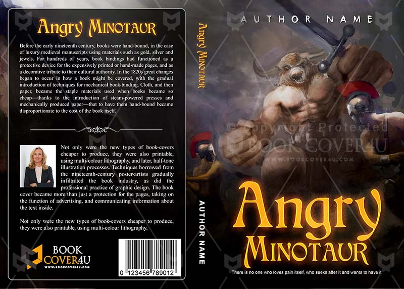 Horror-book-cover-design-Angry Minotaur-front