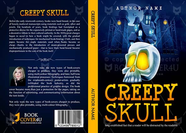 Horror-book-cover-design-Creepy Skull-front