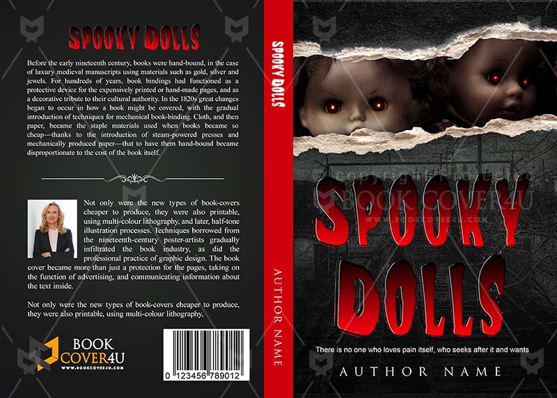 Horror Book Cover Design Spooky Dolls